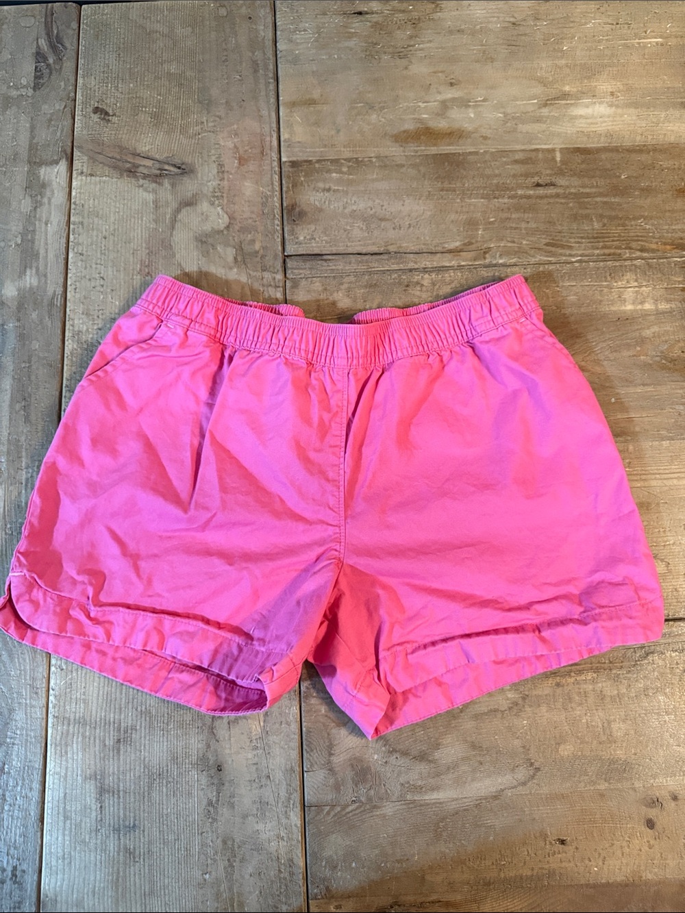Lands' End Bright Pink Elastic Waist Casual Shorts